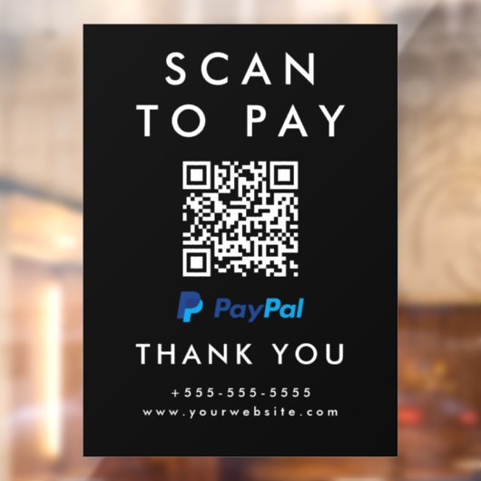 Beruflicher Scan zum Bezahlen von Paypal QR Code s Fensteraufkleber (Blatt 2)