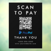 Beruflicher Scan zum Bezahlen von Paypal QR Code s Fensteraufkleber (Blatt 3)