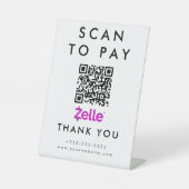 Beruflicher Scan zum Bezahlen von QR-Code in Zelle Sockelschild (Vorderseite)