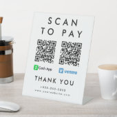 Beruflicher Scan zur Bezahlung von Venmo Cash App Sockelschild (In SItu)