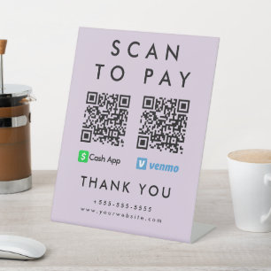 Beruflicher Scan zur Bezahlung von Venmo Cash App Sockelschild