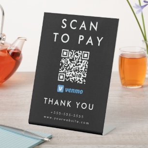 Beruflicher Scan zur Bezahlung von Venmo QR Code S Sockelschild