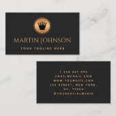 Beruflicher Schachspielertrainer Gold & Black Logo Visitenkarte (Vorne/Hinten)