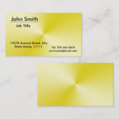 Beruflicher Schlicht-gelber Radial-Metallic-Look Visitenkarte (Vorne/Hinten)