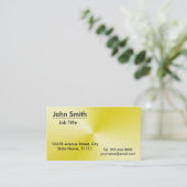 Beruflicher Schlicht-gelber Radial-Metallic-Look Visitenkarte (Stehend Vorderseite)