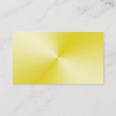 Beruflicher Schlicht-gelber Radial-Metallic-Look Visitenkarte (Rückseite)