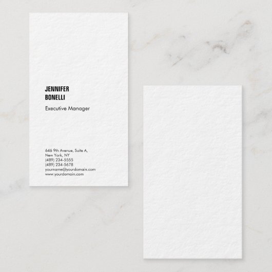 Beruflicher schlicht-minimalistischer moderner, di visitenkarte (Vorne/Hinten)