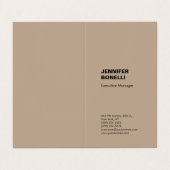 Beruflicher schlicht minimalistischer moderner Sti Visitenkarten (Außenseite Aufgefaltet)