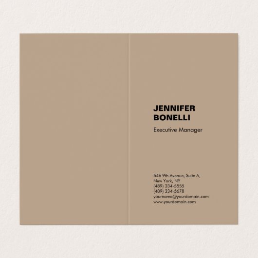 Beruflicher schlicht minimalistischer moderner Sti Visitenkarten (Außenseite Aufgefaltet)