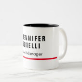 Beruflicher schlicht minimalistischer moderner Sti Zweifarbige Tasse (VorderseiteRechts)