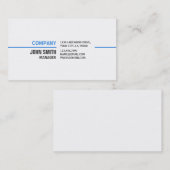Beruflicher Schlichter, einfacher, eleganter weiße Visitenkarte (Vorne/Hinten)