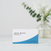 Beruflicher schlichter eleganter blauer moderner visitenkarte (Stehend Vorderseite)