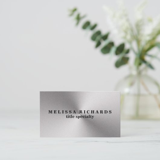 Beruflicher Schlichter Gleitschirm-Metallic-Look Visitenkarte (Stehend Vorderseite)