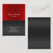 Beruflicher Schlichter grauer Hintergrund Einzigar Visitenkarte (Vorne/Hinten)