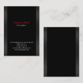 Beruflicher Schlichter grauer Hintergrund Einzigar Visitenkarte (Vorne/Hinten)