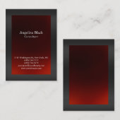 Beruflicher Schlichter grauer Hintergrund Einzigar Visitenkarte (Vorne/Hinten)