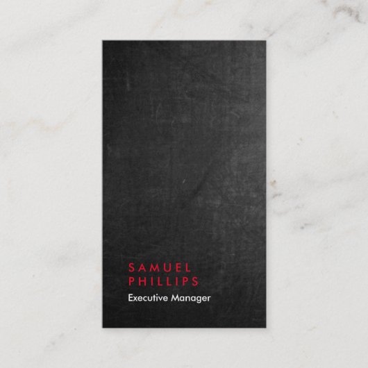 Beruflicher schlichter Manager mit vertikaler Scha Visitenkarte (Vorderseite)