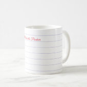 Beruflicher Schlichter Minimalistischer Name des P Kaffeetasse (VorderseiteRechts)