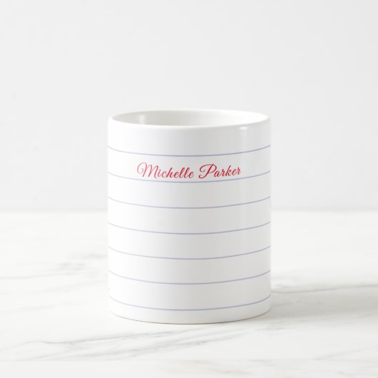 Beruflicher Schlichter Minimalistischer Name des P Kaffeetasse (Mittel)