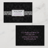 Beruflicher, schlichter, moderner Damast Visitenkarte (Vorne/Hinten)