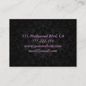 Beruflicher, schlichter, moderner Damast Visitenkarte (Rückseite)
