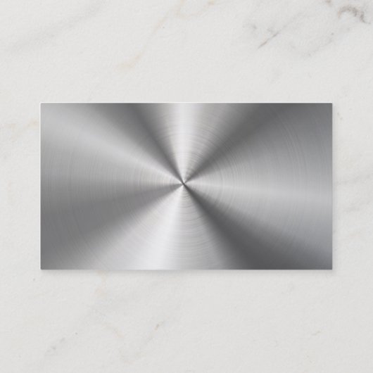Beruflicher Schlichter radialer metallischer Look Visitenkarte (Rückseite)