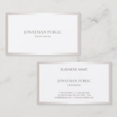 Beruflicher Schlichter Sleek Creative Design Silve Visitenkarte (Vorne/Hinten)