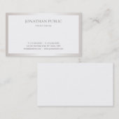 Beruflicher Schlichter Sleek Stilsilber Visitenkarte (Vorne/Hinten)