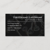 Beruflicher Schlosser- oder Schloss-Service Visitenkarte (Rückseite)