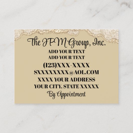 Beruflicher Schönheitssalon Nagelart Visitenkarte (Rückseite)