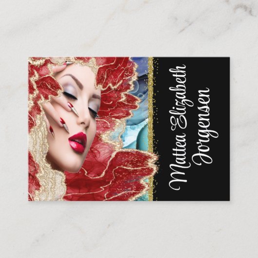 Beruflicher Schönheitssalon Nagelart Visitenkarte (Vorderseite)