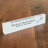 Beruflicher Schreibtisch Namensplakette (Seite)