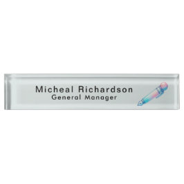 Beruflicher Schreibtisch Namensplakette