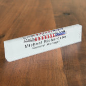 Beruflicher Schreibtisch Namensplakette (Seite)