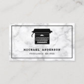 Beruflicher Schriftsteller aus weißem Marmor Visitenkarte (Vorderseite)