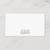 Beruflicher Schwarz-Weiß-Friseur Visitenkarte (Rückseite)