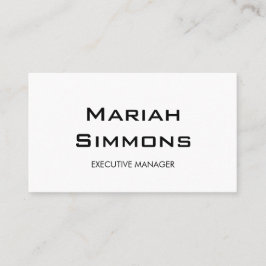 Beruflicher Schwarz-weißer Contemporary Manager Visitenkarte