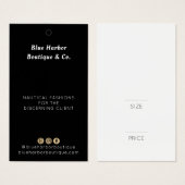 Beruflicher Schwarz-weißer Mode Preis (Vorne & Hinten)