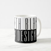 beruflicher schwarz-weißer Modedesigner Kaffeetasse (VorderseiteRechts)