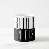 beruflicher schwarz-weißer Modedesigner Kaffeetasse (Mittel)