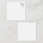 Beruflicher Schwarz-weißer Schlichter Architekt Di Mitteilungskarte (Vorne/Hinten)