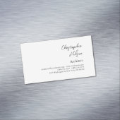 Beruflicher Schwarz-weißer Schlichter Architekt Magnetische Visitenkarte (Beispiel)