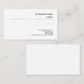 Beruflicher Schwarz-weißer Schlichter Architekt Visitenkarte (Vorne/Hinten)