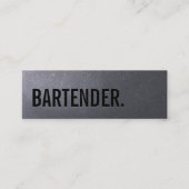 Beruflicher Schwarzer Barkeeper Minimalistisch Mini Visitenkarte (Vorderseite)