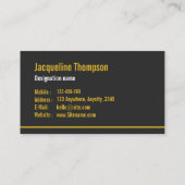 beruflicher schwarzer Brauch Visitenkarte (Rückseite)