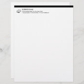 Beruflicher schwarzer briefkopf (Vorne/Hinten)