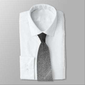 Beruflicher Schwarzer Glitzer Ombre Sparkle Groom Krawatte