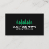 Beruflicher Schwarzer Grünbaum Landscaping Visitenkarte (Vorderseite)