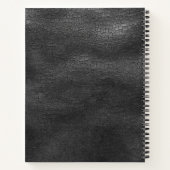 Beruflicher schwarzer Ledergoldstreifen Mit Monogr Notizblock (Rückseite)