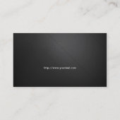 Beruflicher schwarzer lederner Druck Visitenkarte (Rückseite)